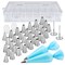 42 pcs Piping Bags and Tips Set, Cake Decorating Supplies Kits for Baking with 36 Numbered Frosting Icing Tips, 2 Reusable Pastry Bags, Easy Carry Storage Box and Other Baking Tools